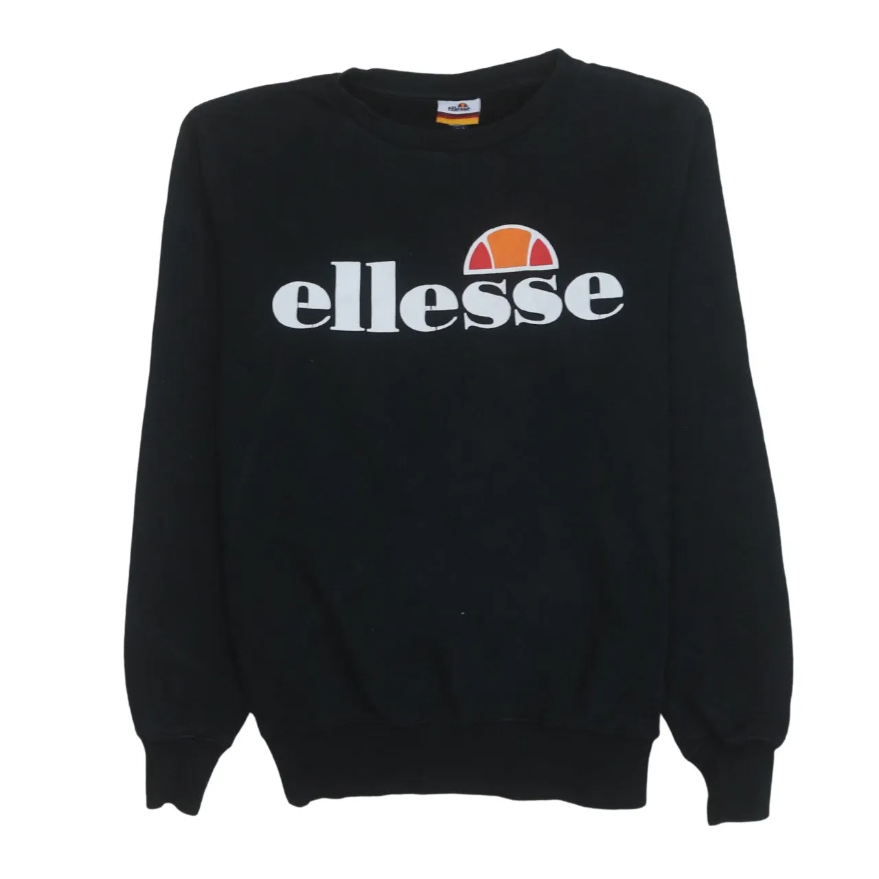 Ellesse 90's Spellout Crew Neck Sweatshirt Large Black sold by Vintage Club