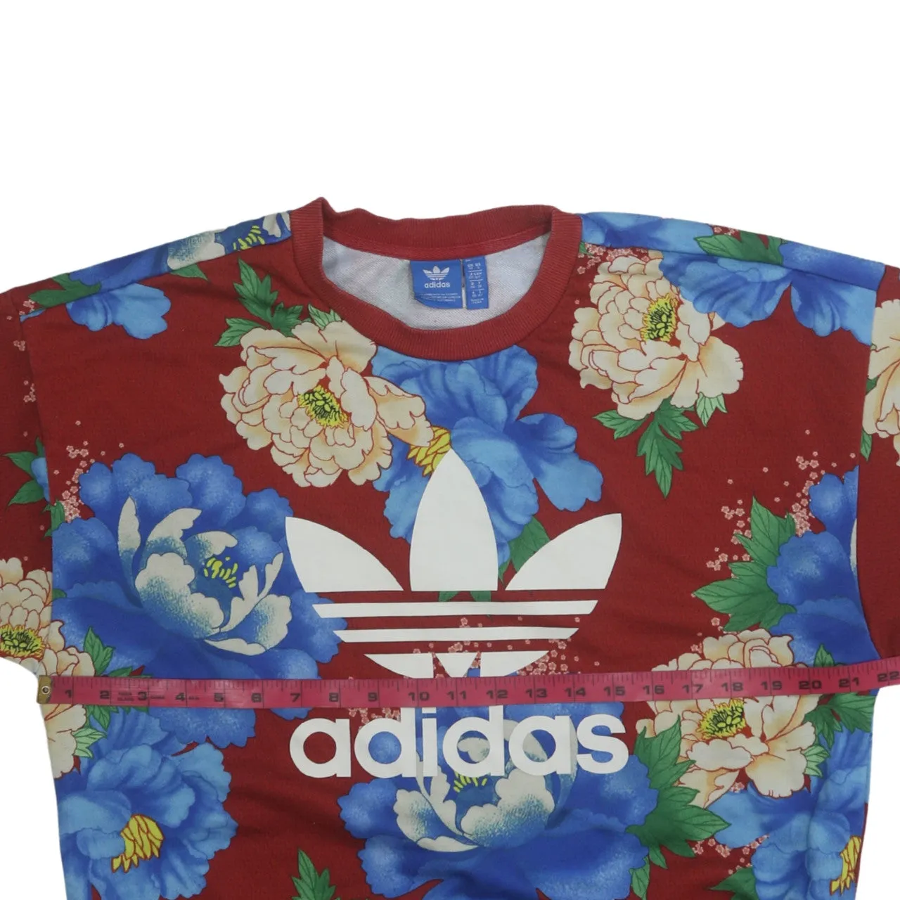 Adidas 90's Spellout Crew Neck Sweatshirt Small Red sold by Vintage Club product image thumbnail 5