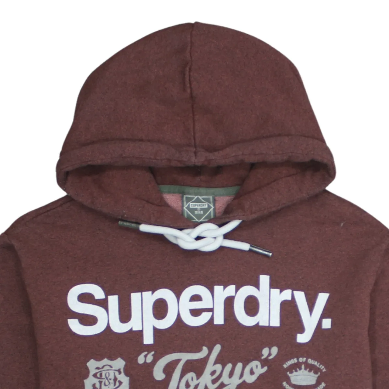 Super Dry 90's Spellout Pullover Hoodie Small Brown sold by Vintage Club product image thumbnail 3