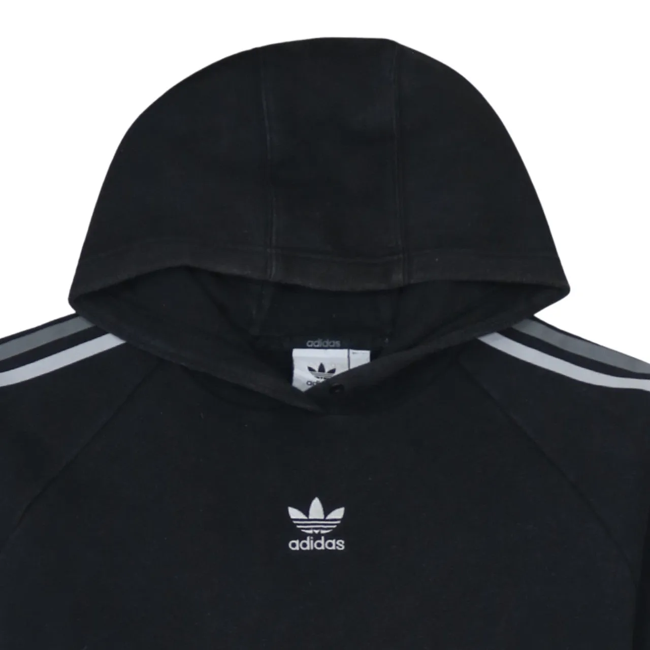 Adidas 90's Striped Sleeve Pullover Hoodie XLarge Black sold by Vintage Club product image thumbnail 3