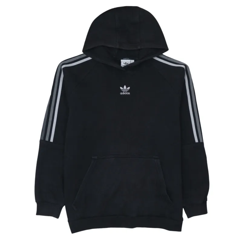Adidas 90's Striped Sleeve Pullover Hoodie XLarge Black sold by Vintage Club