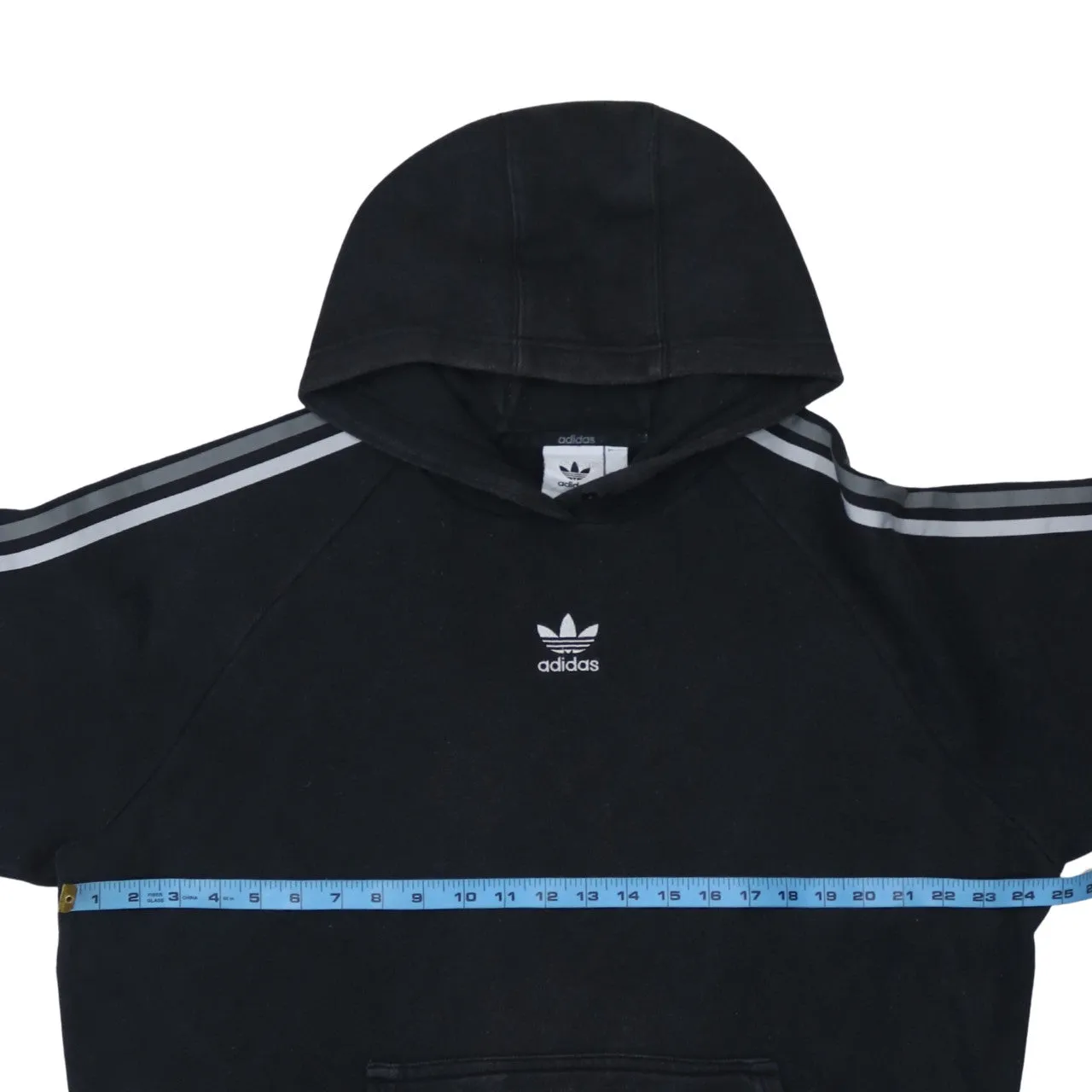 Adidas 90's Striped Sleeve Pullover Hoodie XLarge Black sold by Vintage Club product image thumbnail 5