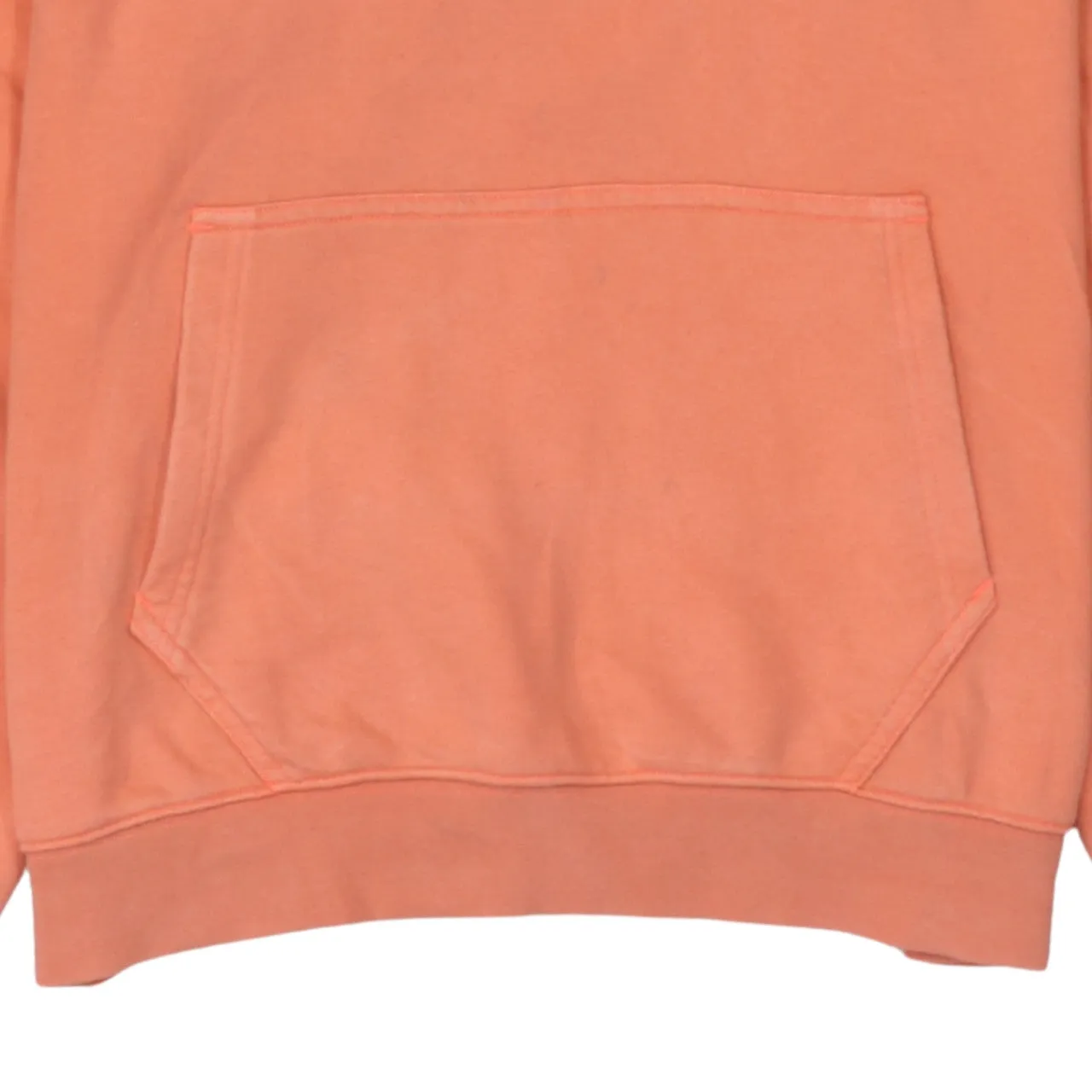 Adidas Coral Orange Hoodie Men's Small Trefoil Outline Logo Front Pocket Pullover Sweatshirt sold by Vintage Club product image thumbnail 4