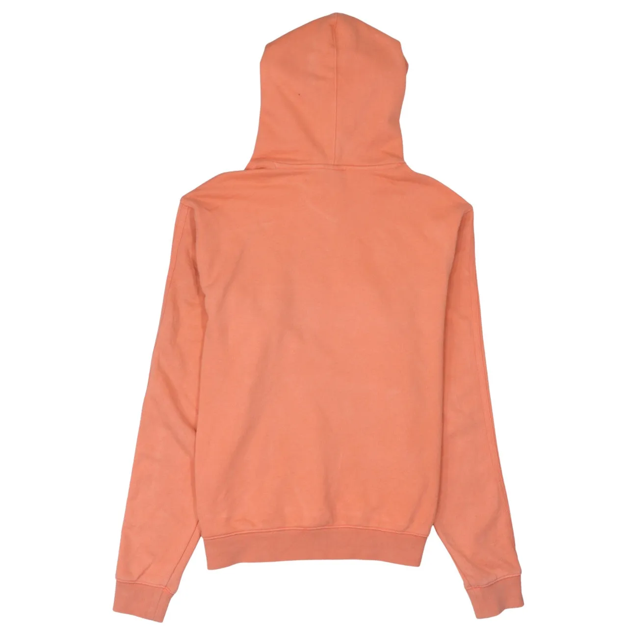 Adidas Coral Orange Hoodie Men's Small Trefoil Outline Logo Front Pocket Pullover Sweatshirt sold by Vintage Club product image thumbnail 2