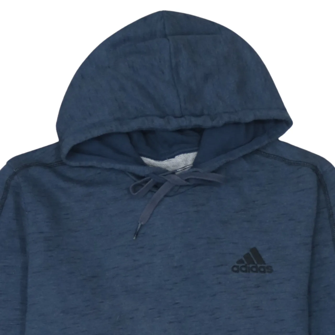 Adidas 90's Drawstring Pockets Pullover Hoodie Medium Navy Blue sold by Vintage Club product image thumbnail 3