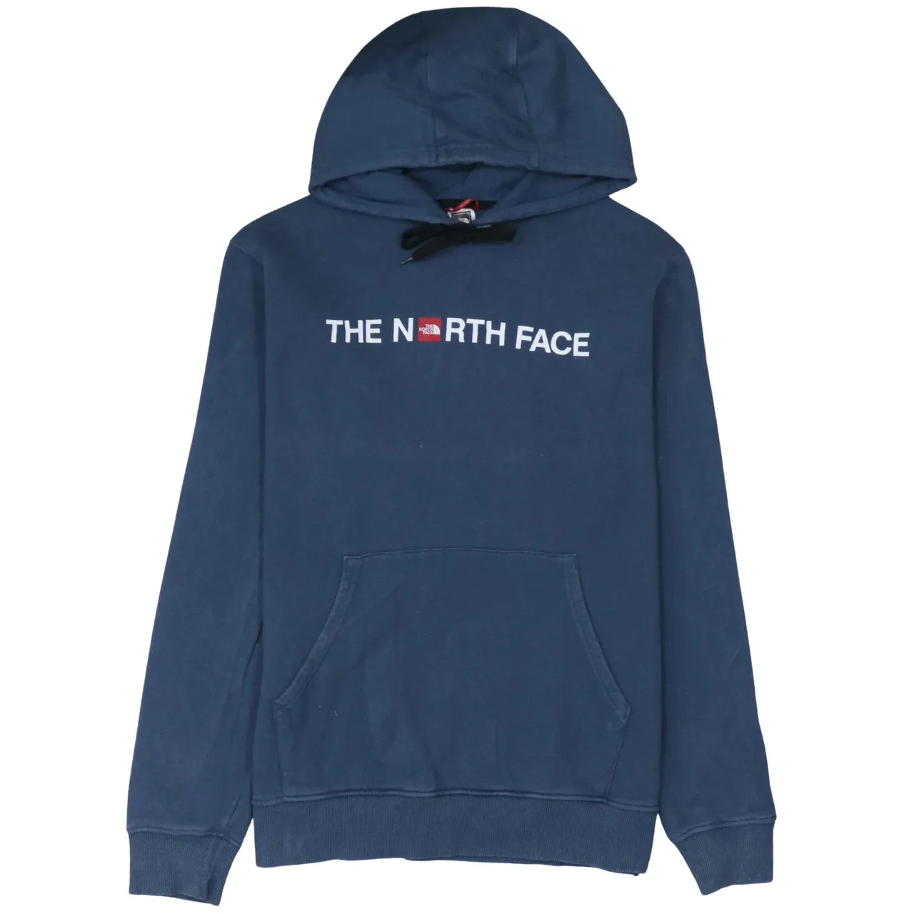 The North Face 90's Spellout Pullover Hoodie XLarge Blue sold by Vintage Club