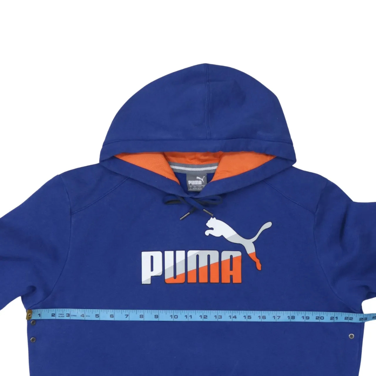 Puma 90's Spellout Pullover Hoodie Large Blue sold by Vintage Club product image thumbnail 5