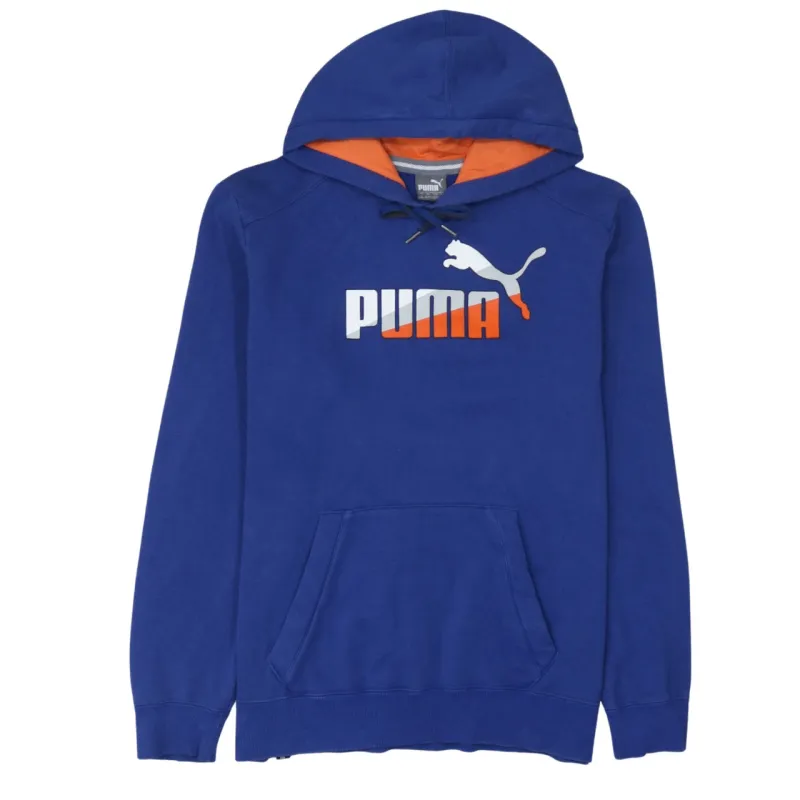 Puma 90's Spellout Pullover Hoodie Large Blue sold by Vintage Club