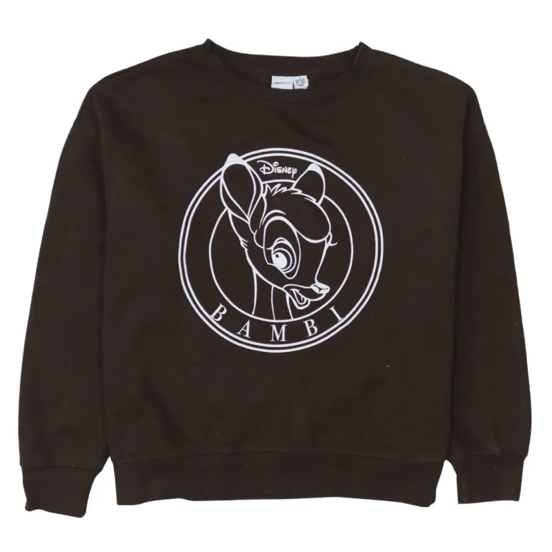 Disney 90's Bambi Crew Neck Sweatshirt Medium Brown made by Disney