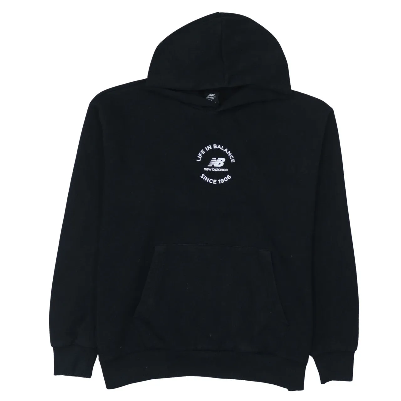 New Balance 90's Drawstring Pockets Pullover Hoodie Medium Black sold by Vintage Club