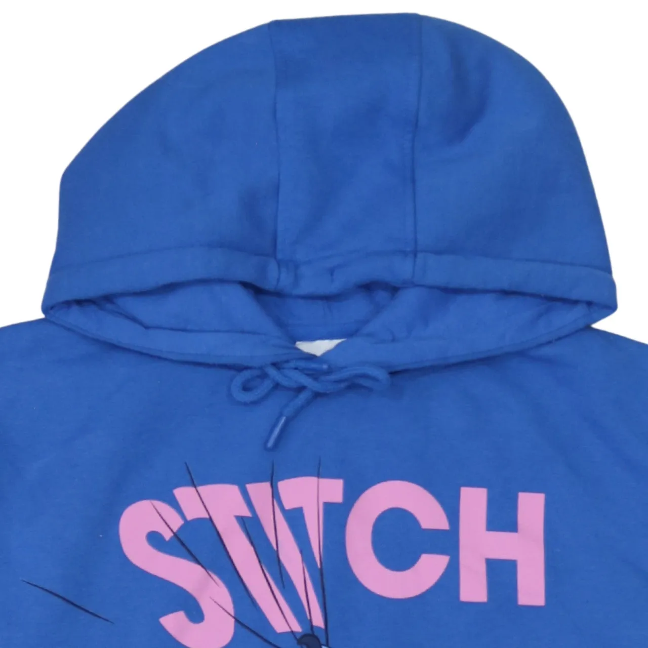 Disney Blue Hoodie Women’s Large Stitch Printed Graphic Drawstring Hood Fleece Pullover sold by Vintage Club product image thumbnail 3