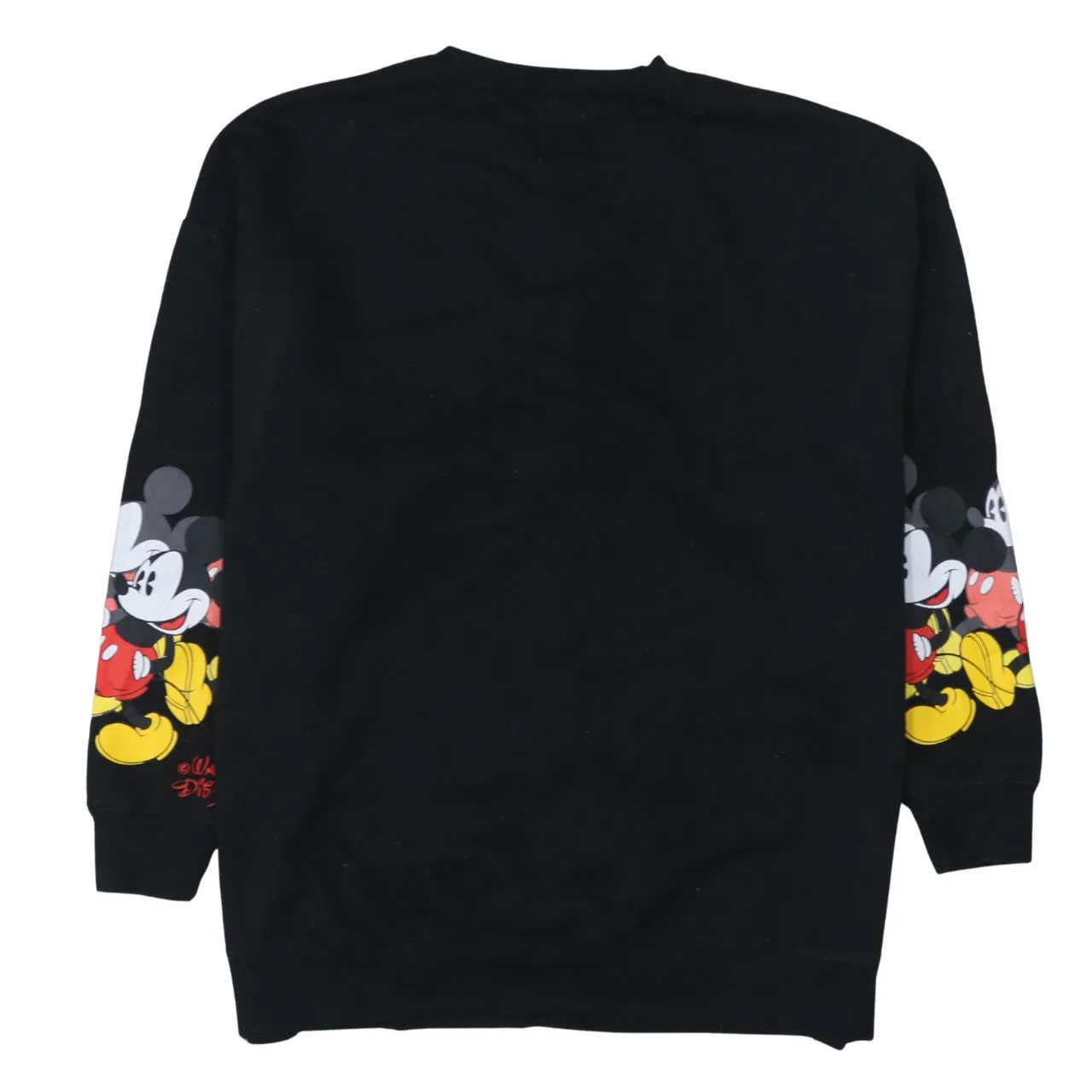 Disney Black Sweatshirt Women's Medium Mickey Mouse All Over Printed Pullover Top sold by Vintage Club product image thumbnail 2