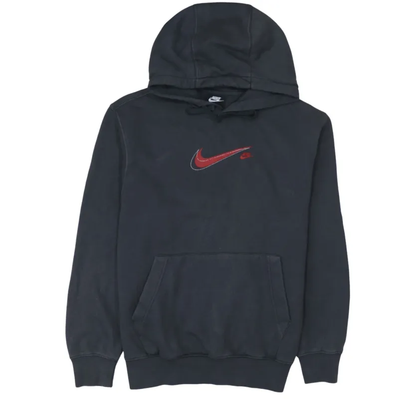 Nike 90's Center Middle Swoosh Pullover Hoodie Small Black sold by Vintage Club