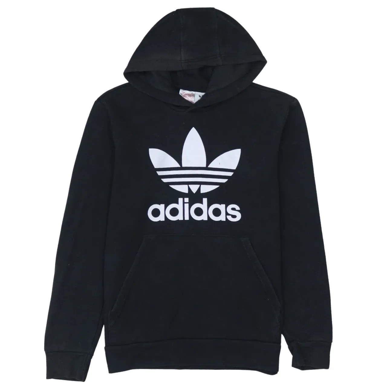 Adidas 90's Spellout Pullover Hoodie Large Black sold by Vintage Club