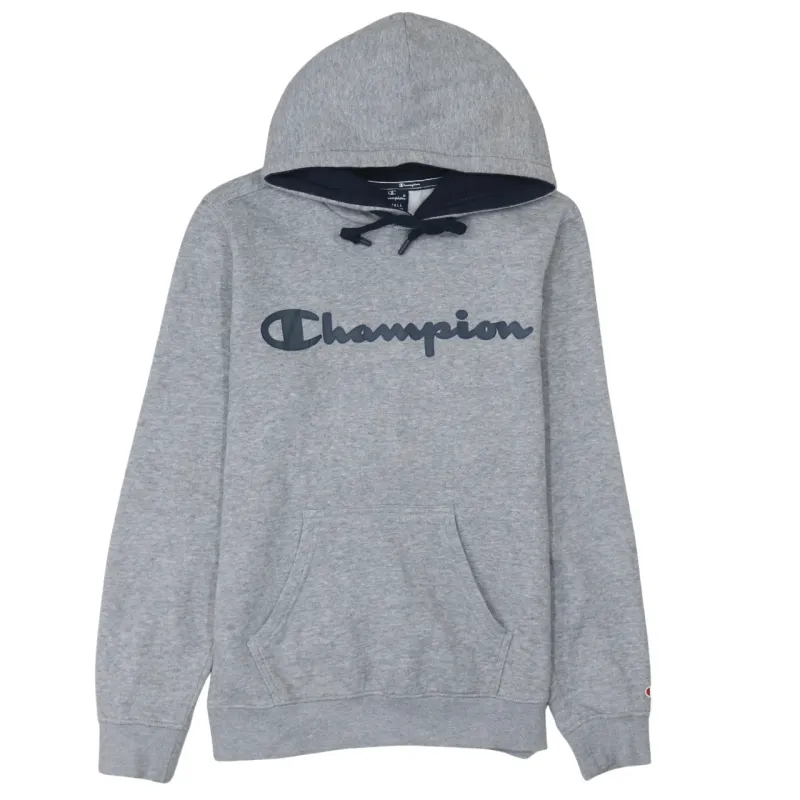 Champion 90's Spellout Pullover Hoodie XSmall Grey sold by Vintage Club