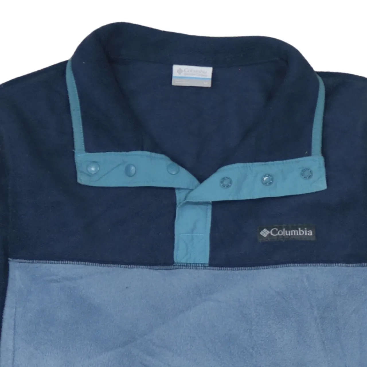 Columbia 90's Hiking Warm Quarter Button Fleece Jumper Medium Navy Blue sold by Vintage Club product image thumbnail 3