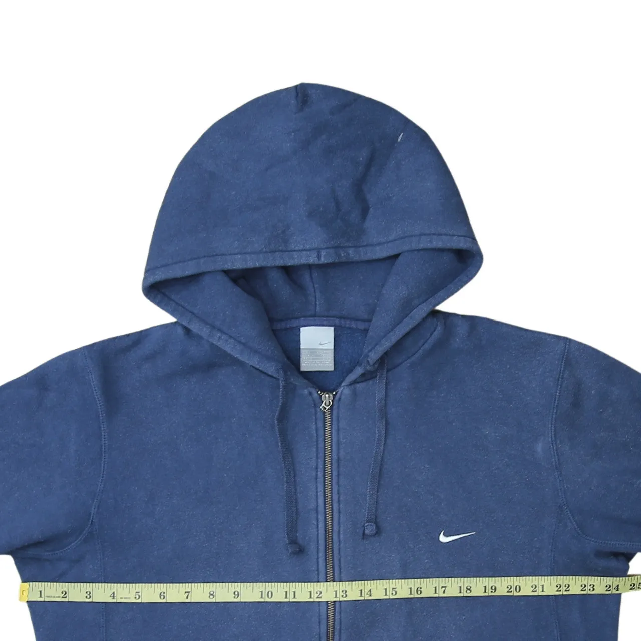 Nike 90's Swoosh Full Zip Up Hoodie Large Navy Blue sold by Vintage Club product image thumbnail 5