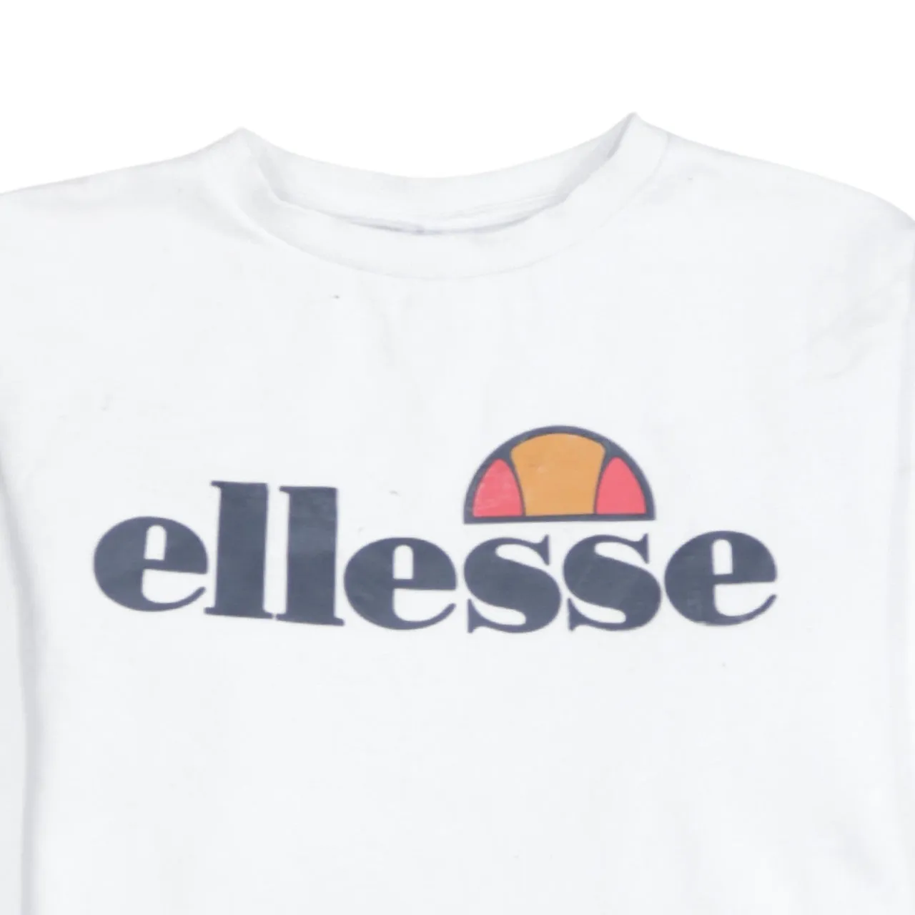 Ellesse White Sweatshirt Women's Medium Printed Front Logo Crewneck Pullover Top sold by Vintage Club product image thumbnail 3
