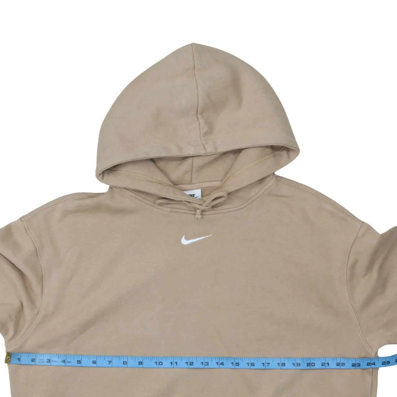 Nike 90's Center Middle Swoosh Pullover Hoodie Small Beige Cream sold by Vintage Club product image thumbnail 5