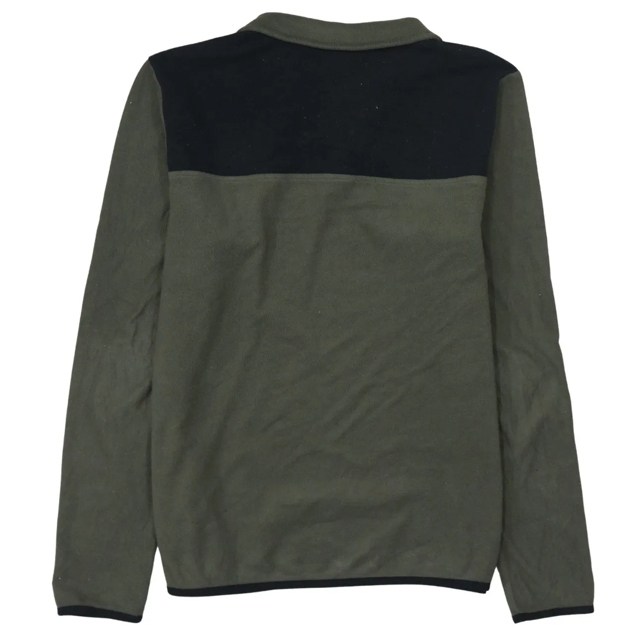 The North Face 90's Hiking Warm Quarter Button Fleece Jumper Medium Khaki Green sold by Vintage Club product image thumbnail 2