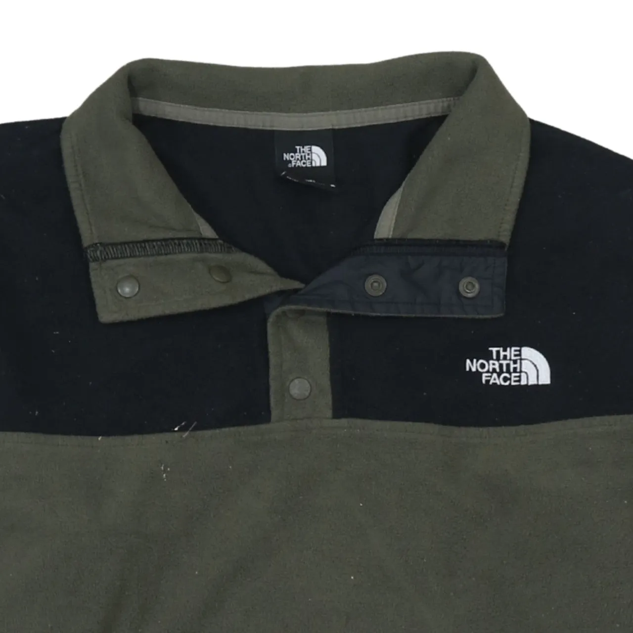The North Face 90's Hiking Warm Quarter Button Fleece Jumper Medium Khaki Green sold by Vintage Club product image thumbnail 3
