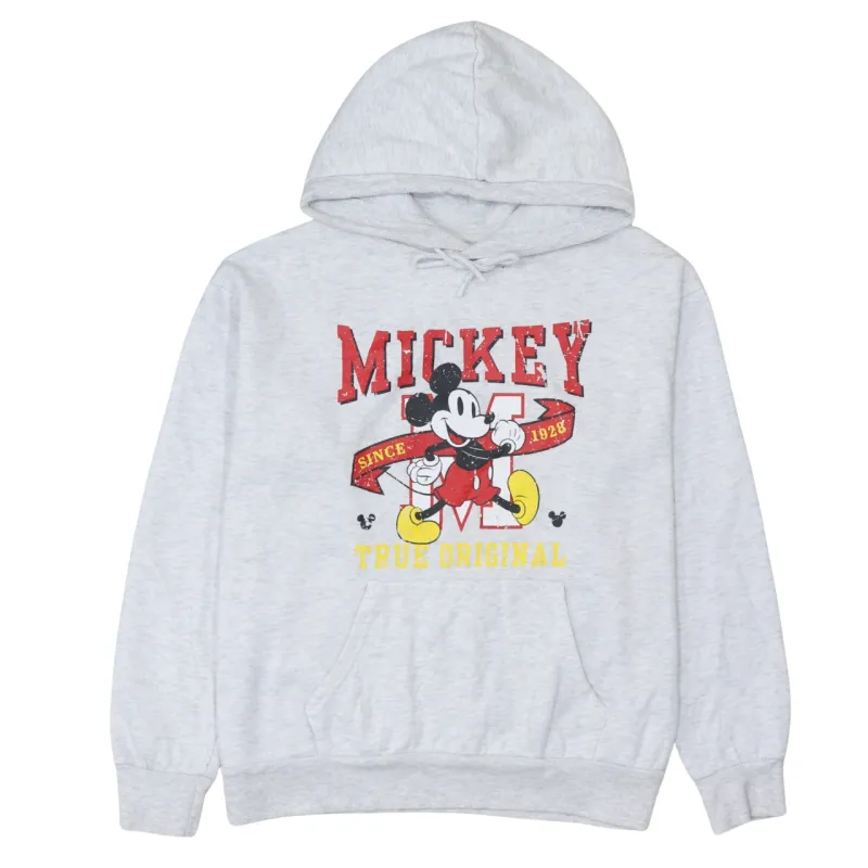 Disney 90's Mickey Mouse Pullover Hoodie Large Grey sold by Vintage Club