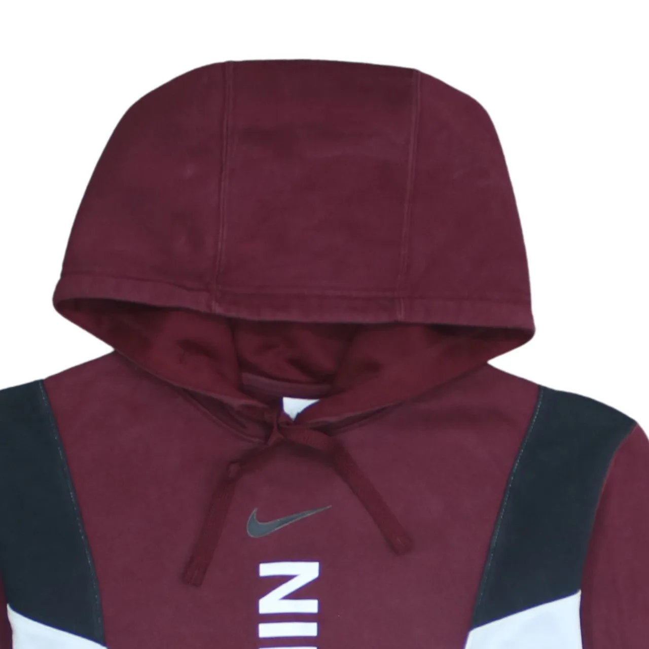 Nike 90's Center Middle Swoosh Pullover Hoodie Medium Burgundy Red sold by Vintage Club product image thumbnail 3