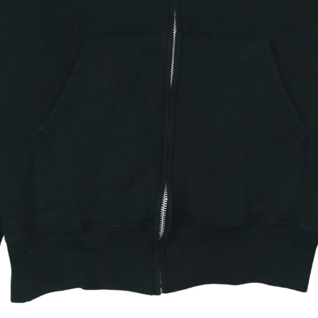 Jerzees Black Zip Hoodie Women's Medium Jackson Hole Printed Sleeves Graphic Sweatshirt sold by Vintage Club product image thumbnail 4
