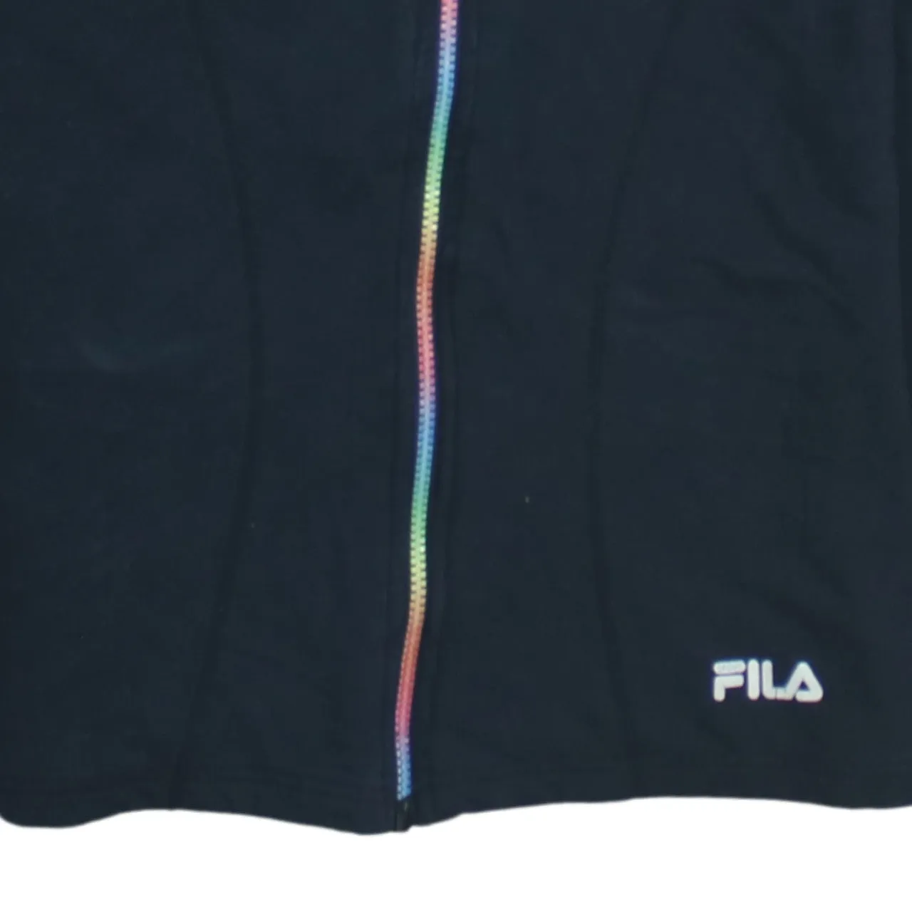 Fila 90's Lightweight Full Zip Up Sweatshirt Medium Black sold by Vintage Club product image thumbnail 4