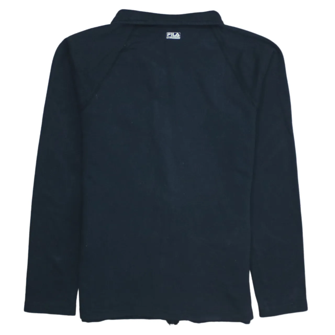 Fila 90's Lightweight Full Zip Up Sweatshirt Medium Black sold by Vintage Club product image thumbnail 2