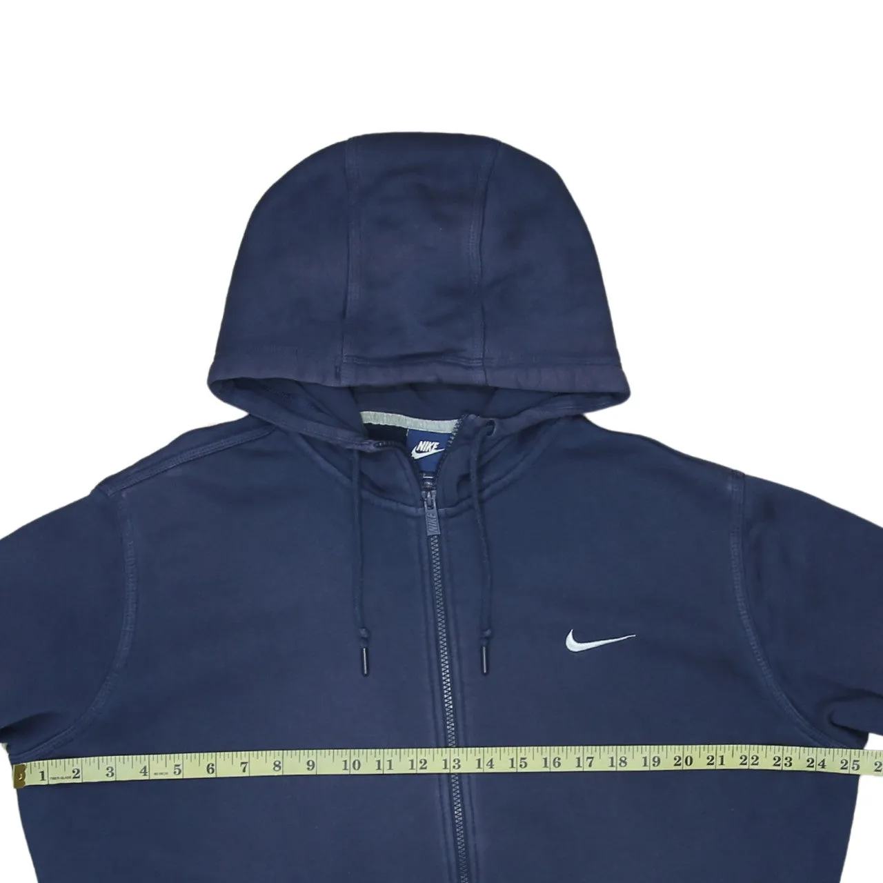 Nike 90's Swoosh Full Zip Up Hoodie XLarge Navy Blue sold by Vintage Club product image thumbnail 5