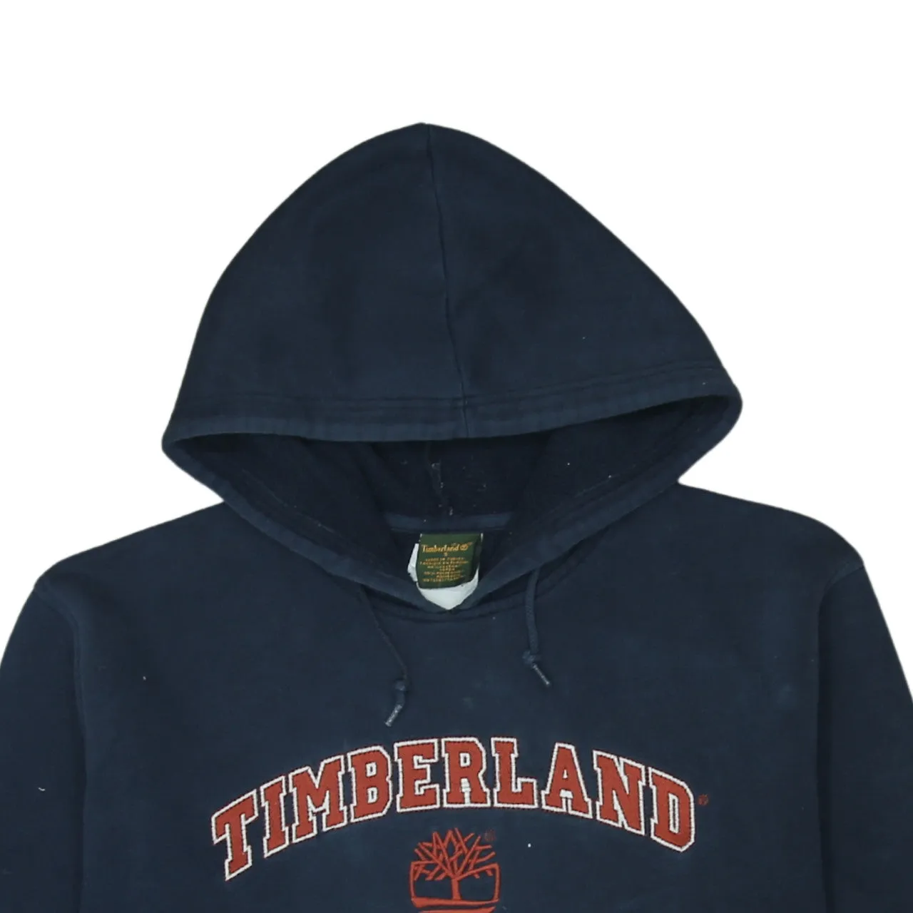 Timberland Navy Blue Hoodie Men’s Small Embroidered Spellout Logo Front Pocket Sweatshirt sold by Vintage Club product image thumbnail 3
