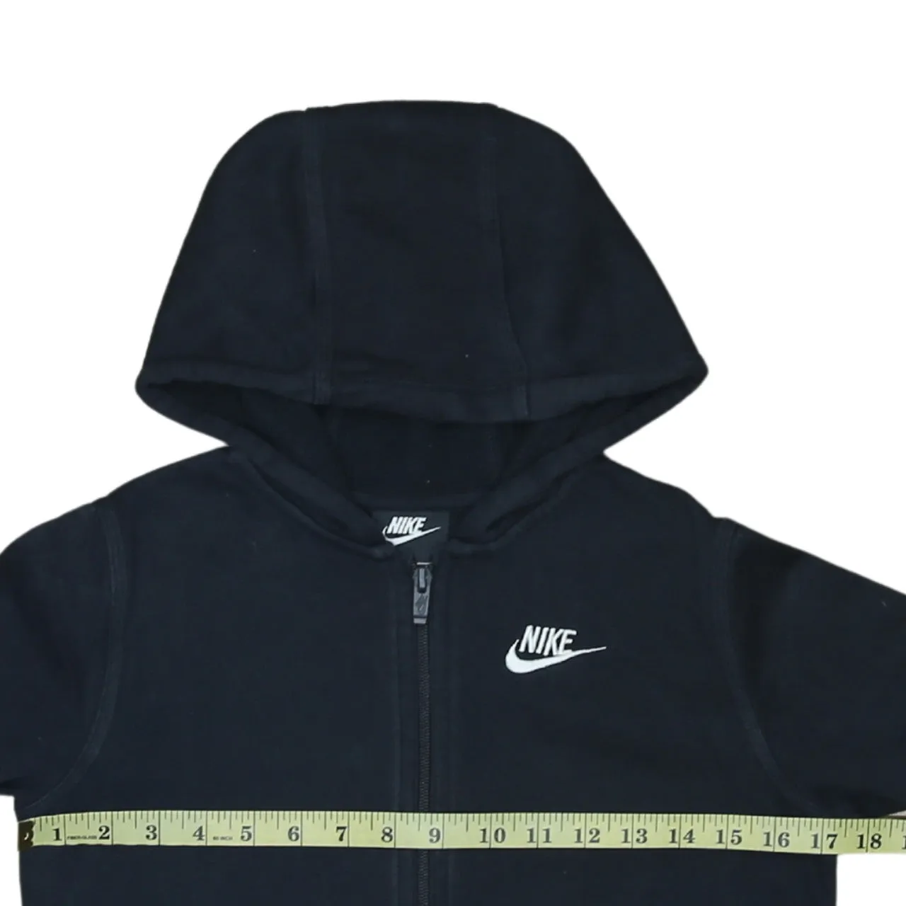 Nike 90's Swoosh Full Zip Up Hoodie Medium Black sold by Vintage Club product image thumbnail 5