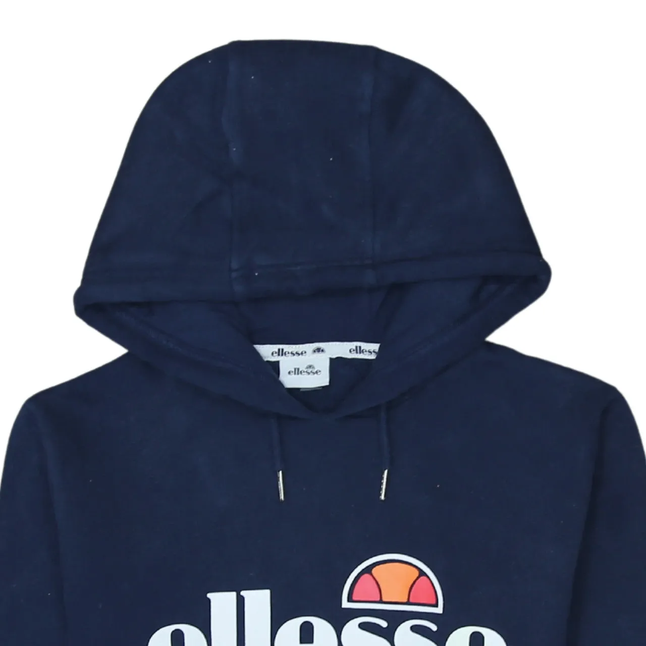Ellesse Navy Blue Hoodie Women’s Small Printed Sport Logo Front Pocket Pullover Sweatshirt sold by Vintage Club product image thumbnail 3