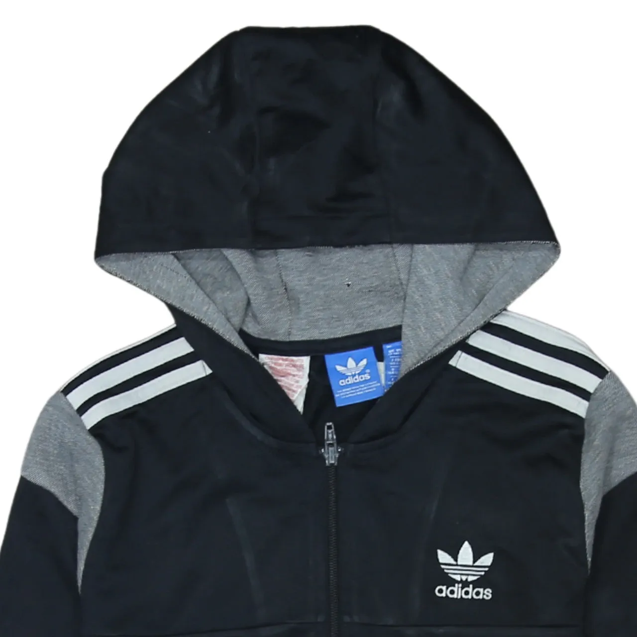 Adidas 90's Lightweight Full Zip Up Hoodie Large Black sold by Vintage Club product image thumbnail 3