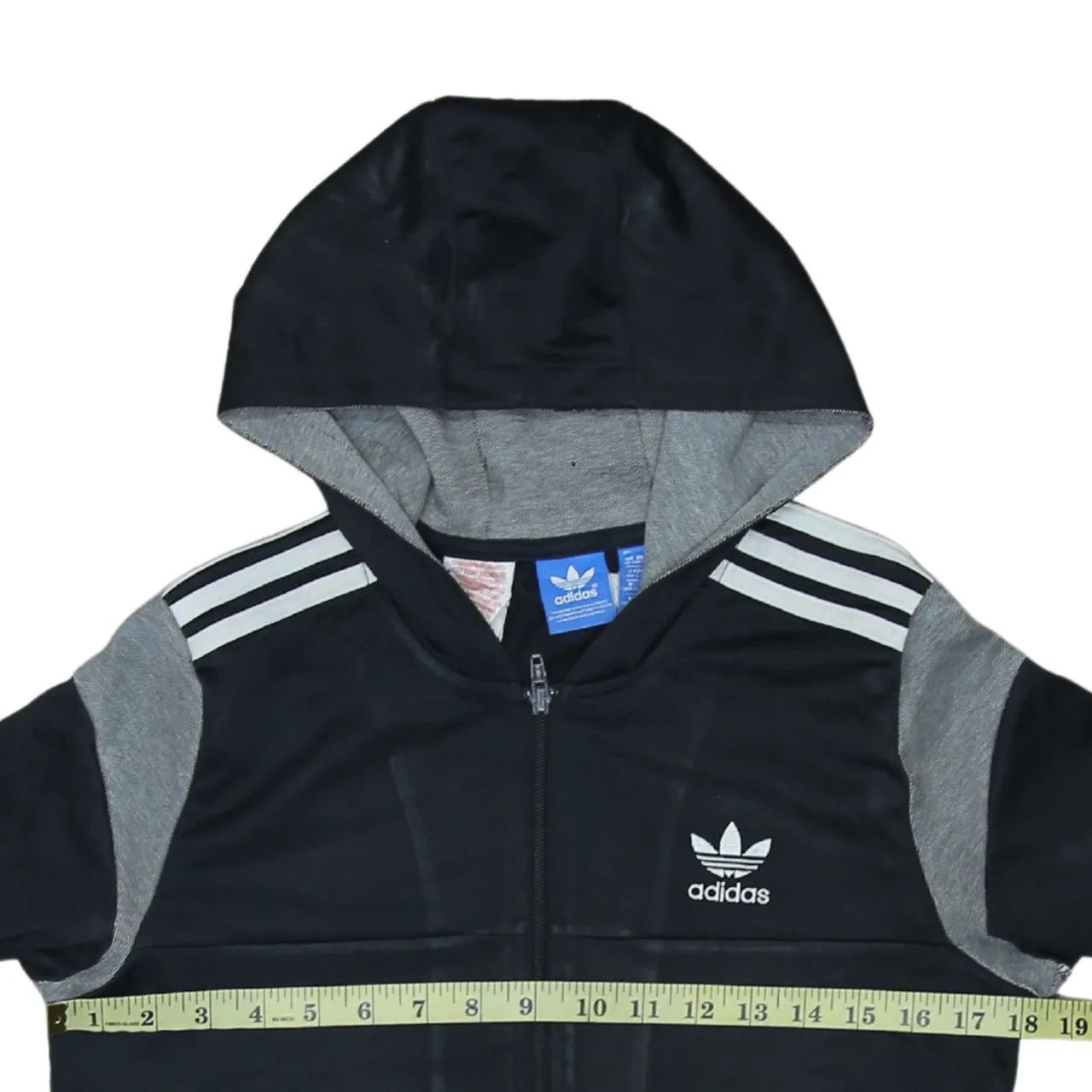 Adidas 90's Lightweight Full Zip Up Hoodie Large Black sold by Vintage Club product image thumbnail 5