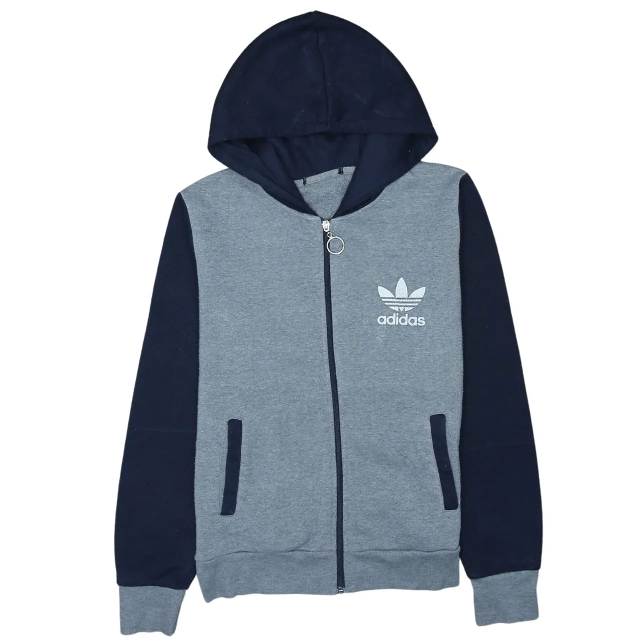 Adidas 90's Lightweight Full Zip Up Hoodie Medium Grey sold by Vintage Club