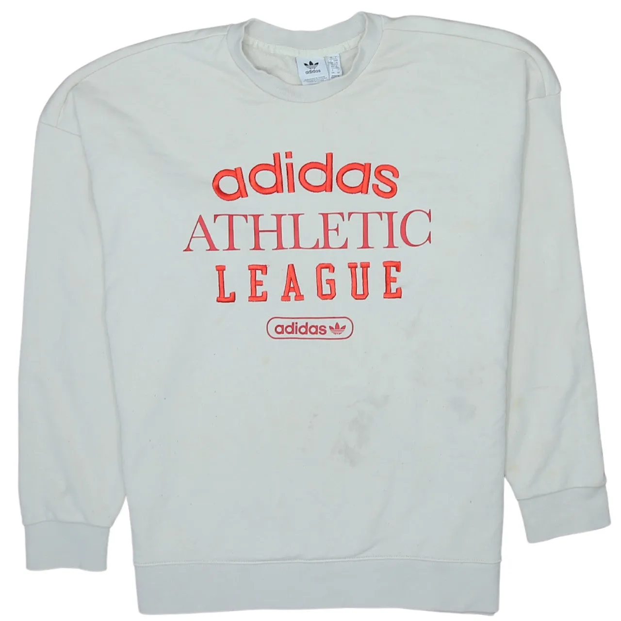 Adidas 90's Spellout Crew Neck Sweatshirt Large Beige Cream sold by Vintage Club