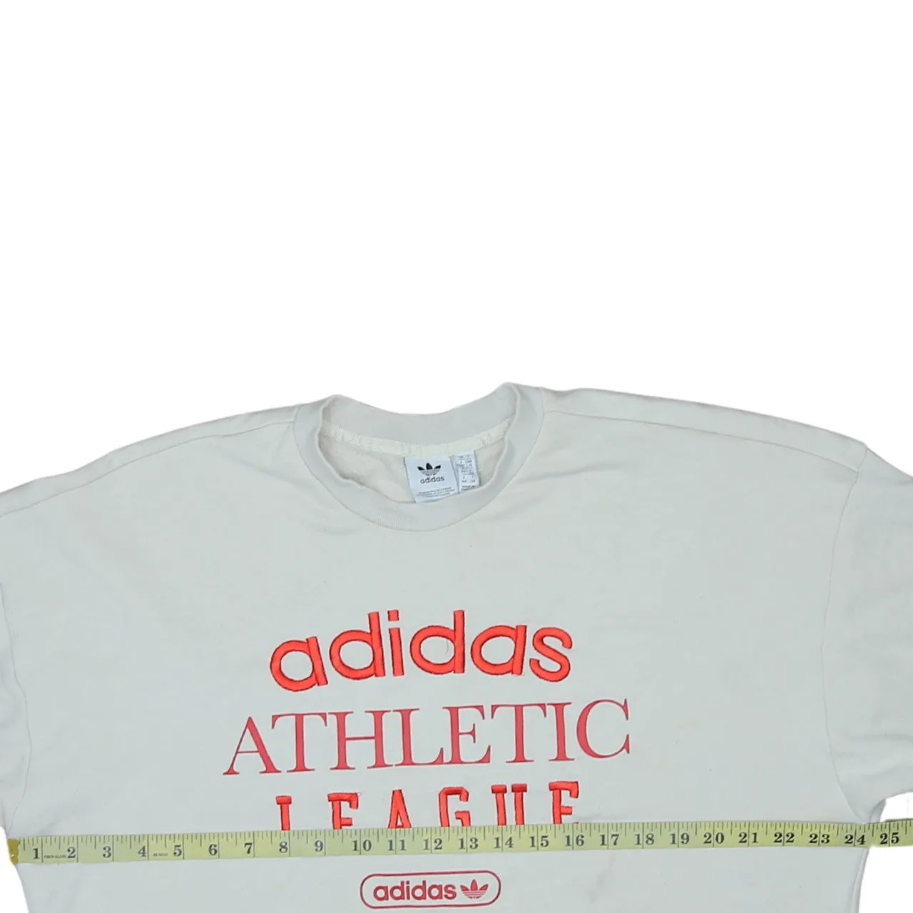 Adidas 90's Spellout Crew Neck Sweatshirt Large Beige Cream sold by Vintage Club product image thumbnail 5