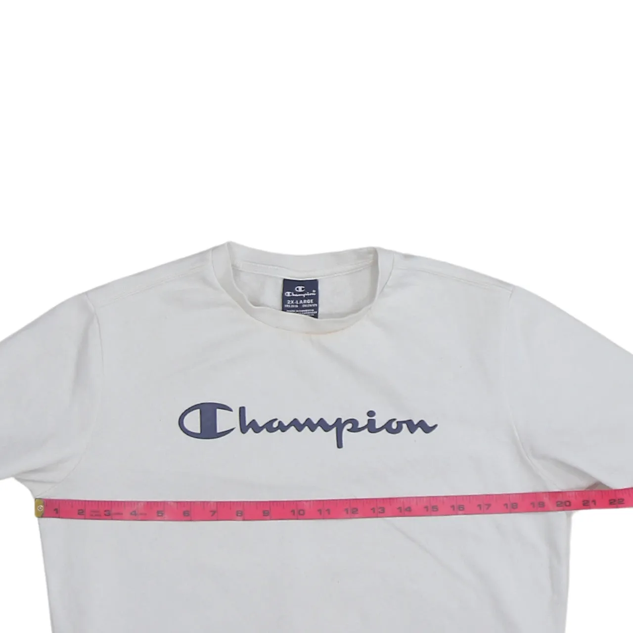 Champion 90's Spellout Crew Neck Sweatshirt XXLarge (2XL) White sold by Vintage Club product image thumbnail 5