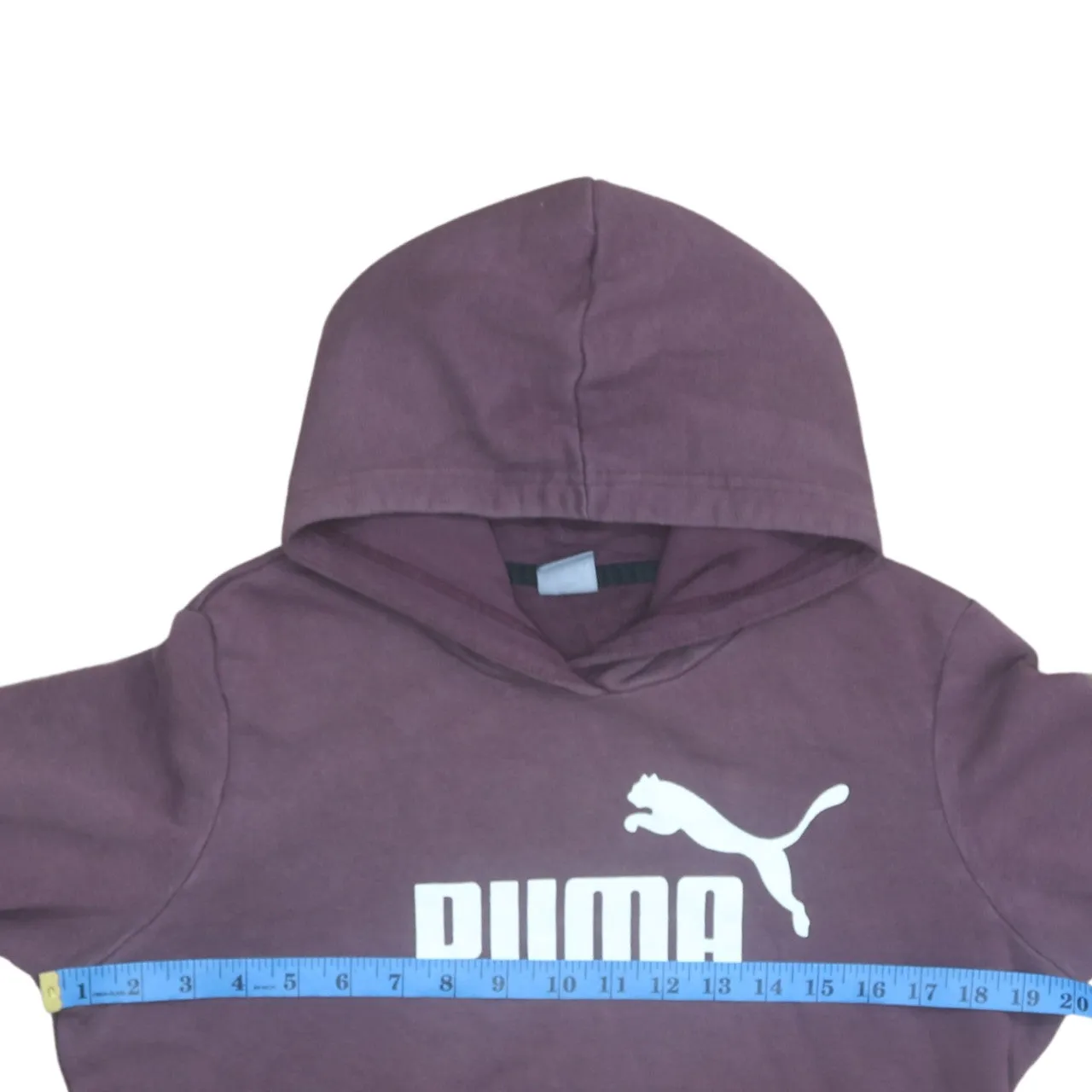Puma Purple Hoodie Men's Medium Printed Logo Sleeve Tape Pullover Sweatshirt sold by Vintage Club product image thumbnail 5