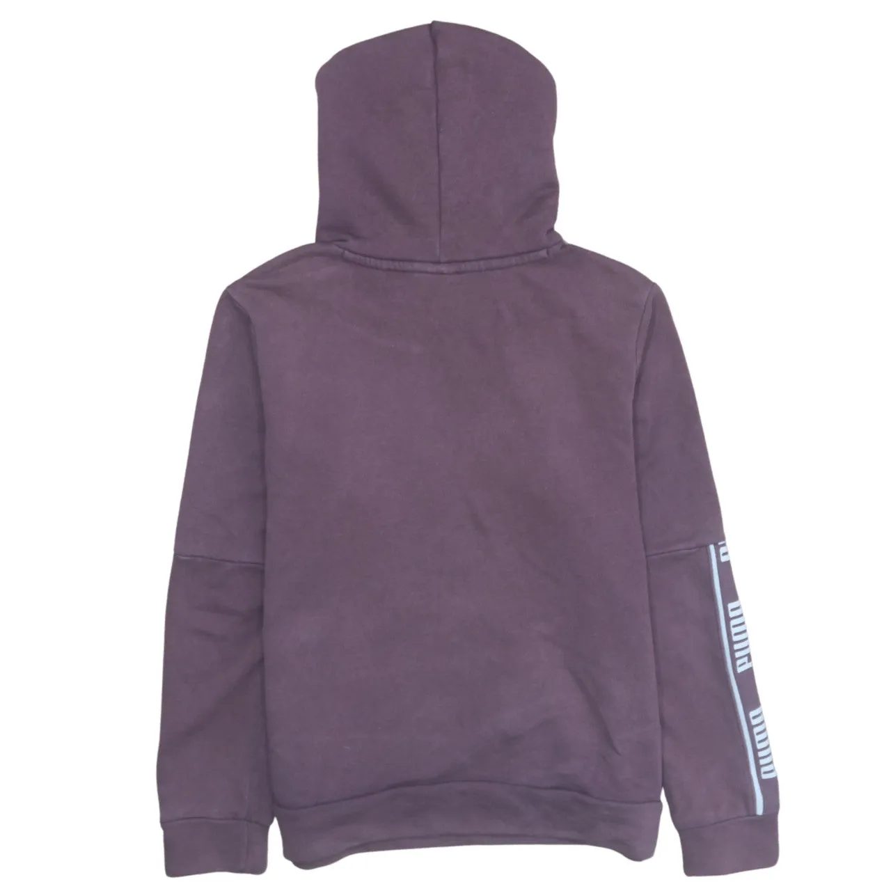 Puma Purple Hoodie Men's Medium Printed Logo Sleeve Tape Pullover Sweatshirt sold by Vintage Club product image thumbnail 2