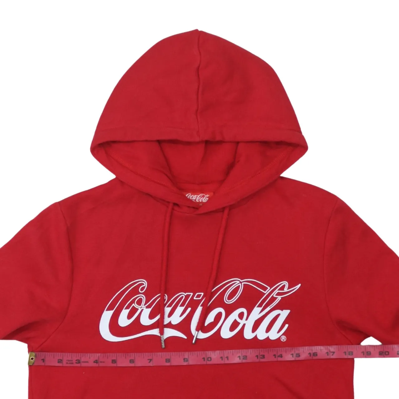 Coca Cola 90's Spellout Pullover Hoodie XSmall Red sold by Vintage Club product image thumbnail 5