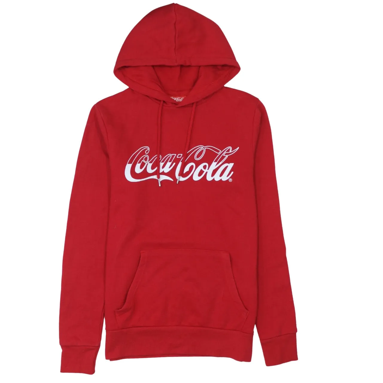 Coca Cola 90's Spellout Pullover Hoodie XSmall Red sold by Vintage Club