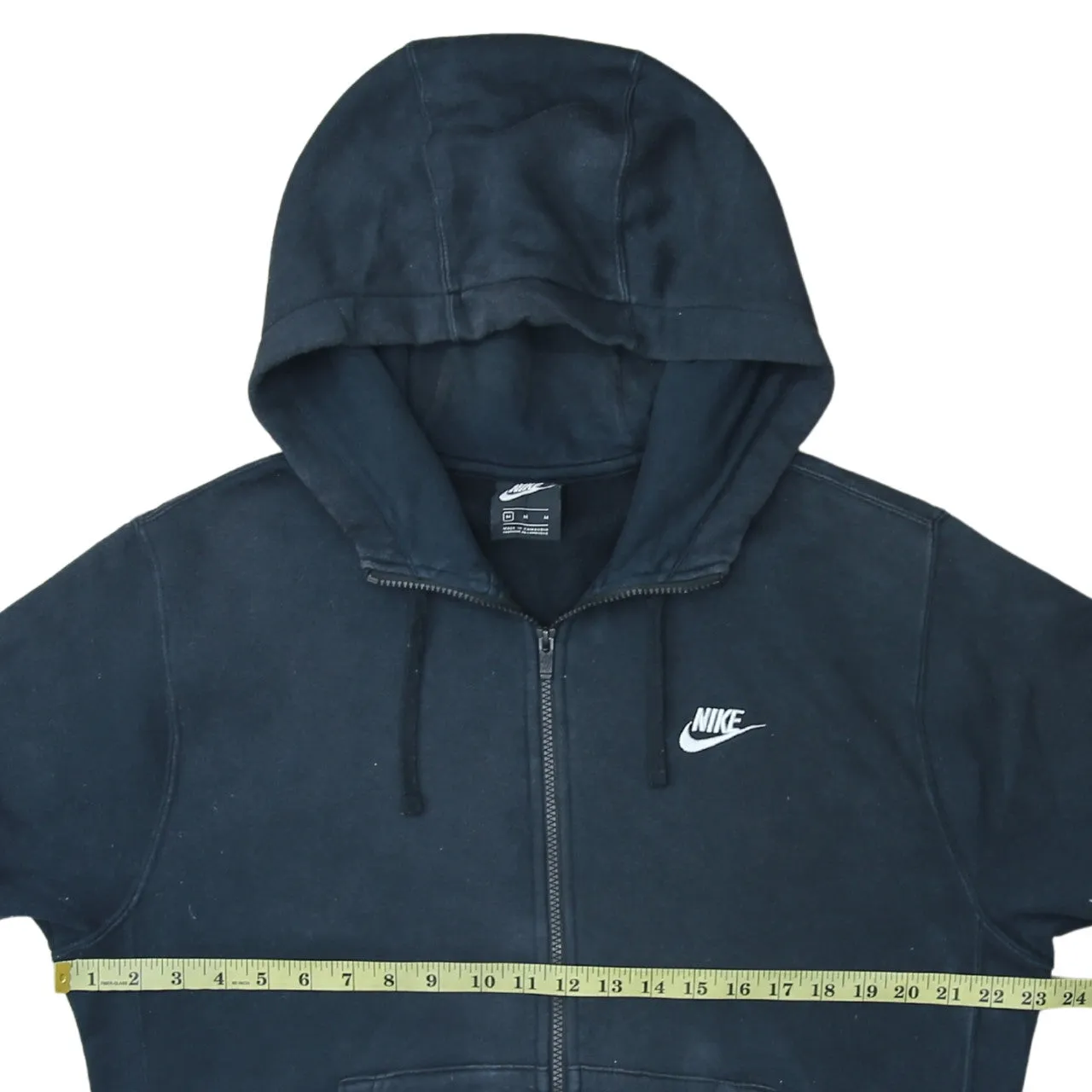Nike 90's Swoosh Full Zip Up Hoodie Medium Black sold by Vintage Club product image thumbnail 5
