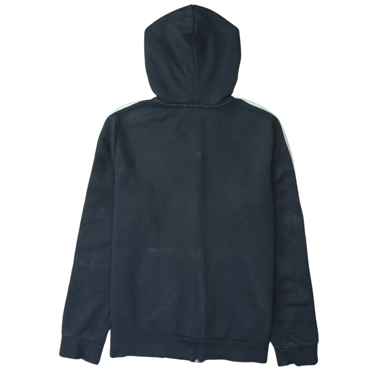 Adidas 90's Striped Sleeve Full Zip Up Hoodie Large Black sold by Vintage Club product image thumbnail 2