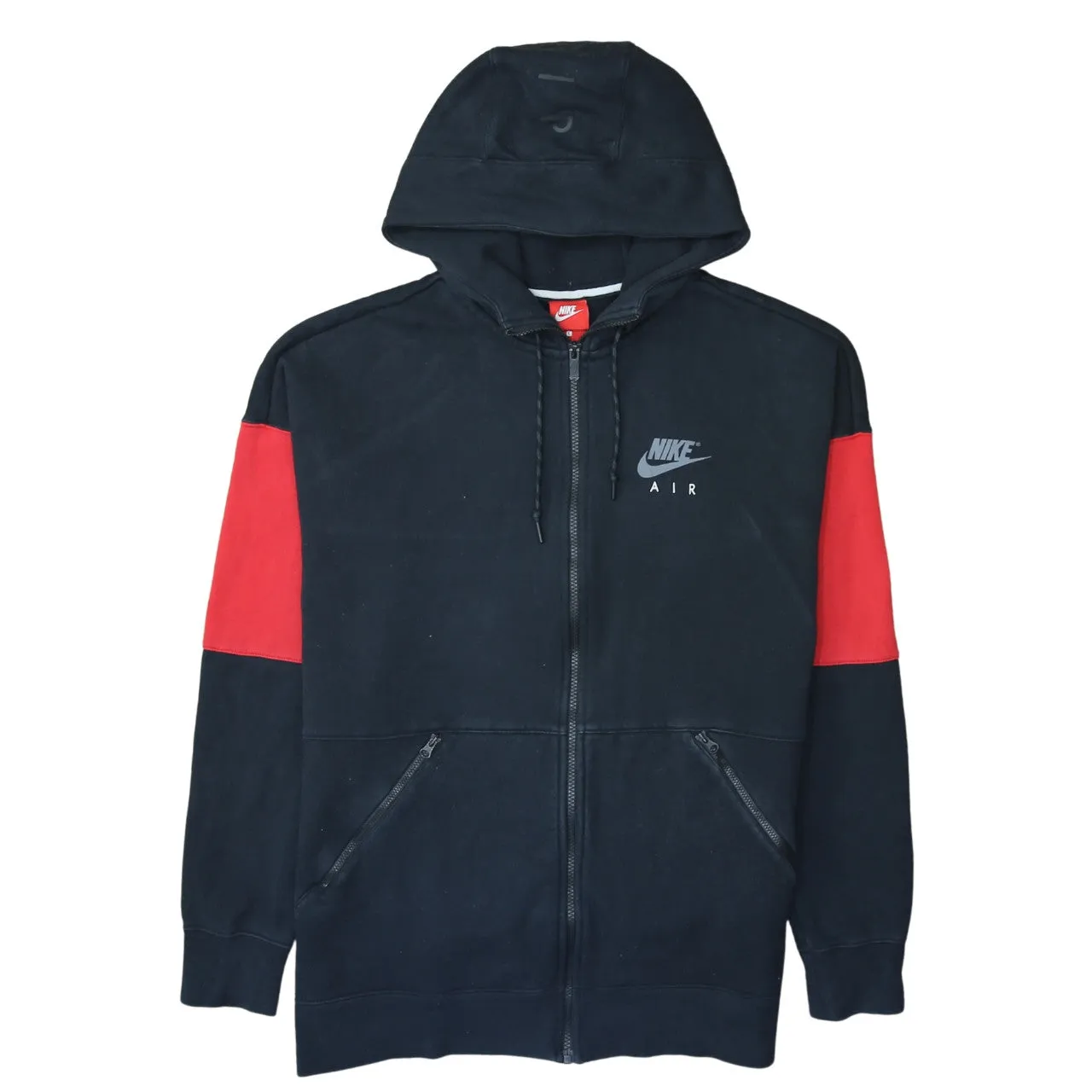 Nike 90's Swoosh Full Zip Up Hoodie Large Black sold by Vintage Club