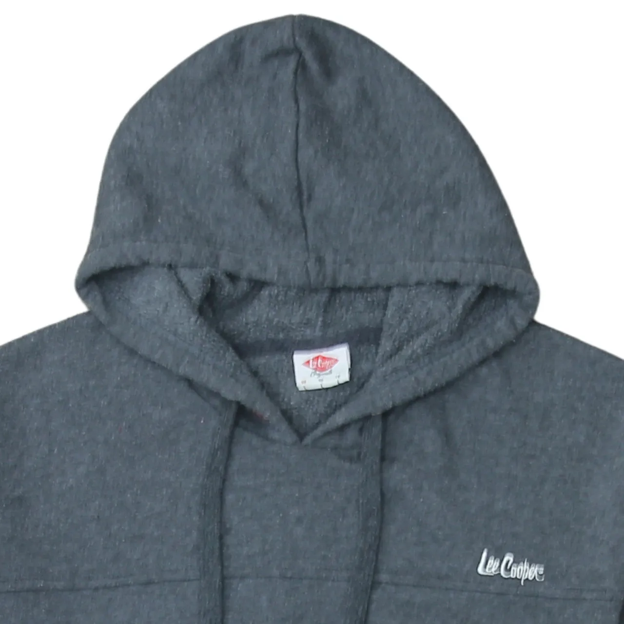 Lee Cooper Dark Grey Hoodie Women’s Large Embroidered Chest Logo Front Pocket Pullover Sweatshirt sold by Vintage Club product image thumbnail 3