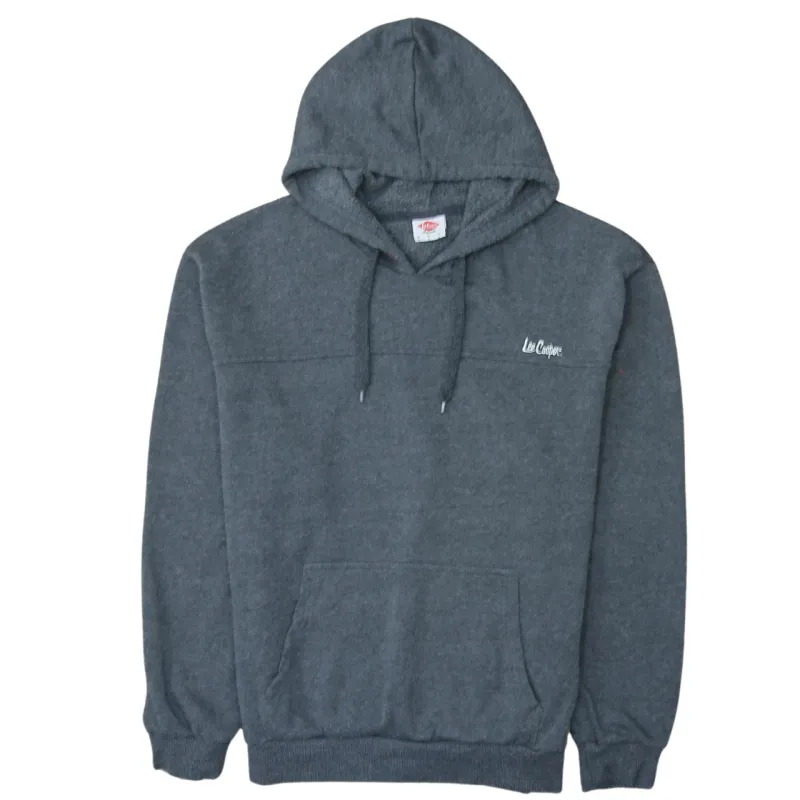 Lee Cooper Dark Grey Hoodie Women’s Large Embroidered Chest Logo Front Pocket Pullover Sweatshirt made by Lee