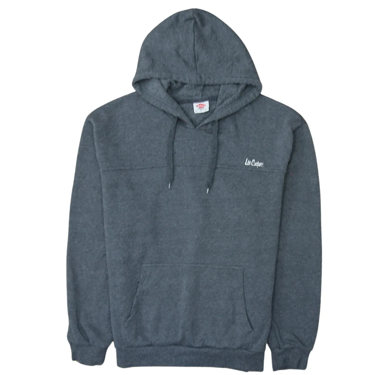 Lee Cooper Dark Grey Hoodie Women’s Large Embroidered Chest Logo Front Pocket Pullover Sweatshirt sold by Vintage Club